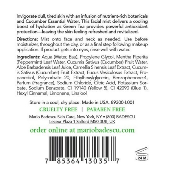 Mario Badescu Rose Lavender Cucumb Spritz Glow 4oz - Picture 2 of 8